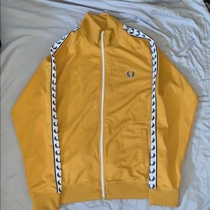 Yellow Fred Perry track jacket. SIZE XL